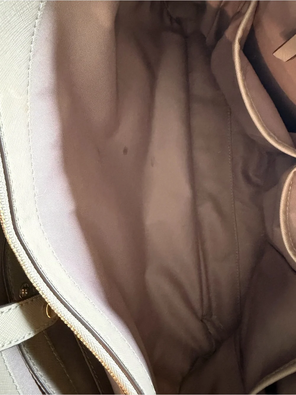 Tory Burch Taupe Leather Tote Bag - Picture 7 of 13